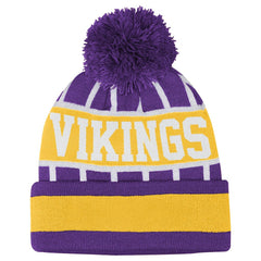 NFL Minnesota Vikings Outerstuff Youth Go Fast Cuffed Knit Hat with Pom