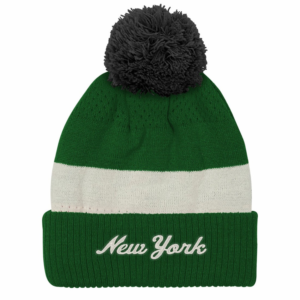 NFL New York Jets Outerstuff Youth Modern Fan Cuffed Knit Hat with Pom
