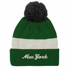 NFL New York Jets Outerstuff Youth Modern Fan Cuffed Knit Hat with Pom