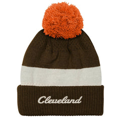 NFL Cleveland Browns Outerstuff Youth Modern Fan Cuffed Knit Hat with Pom