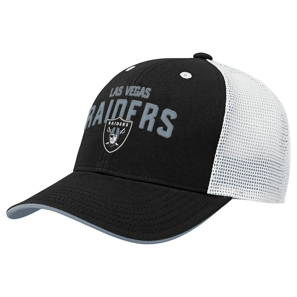 NFL Las Vegas Raiders Outerstuff Youth Core Lockup Trucker Adjustable Hat