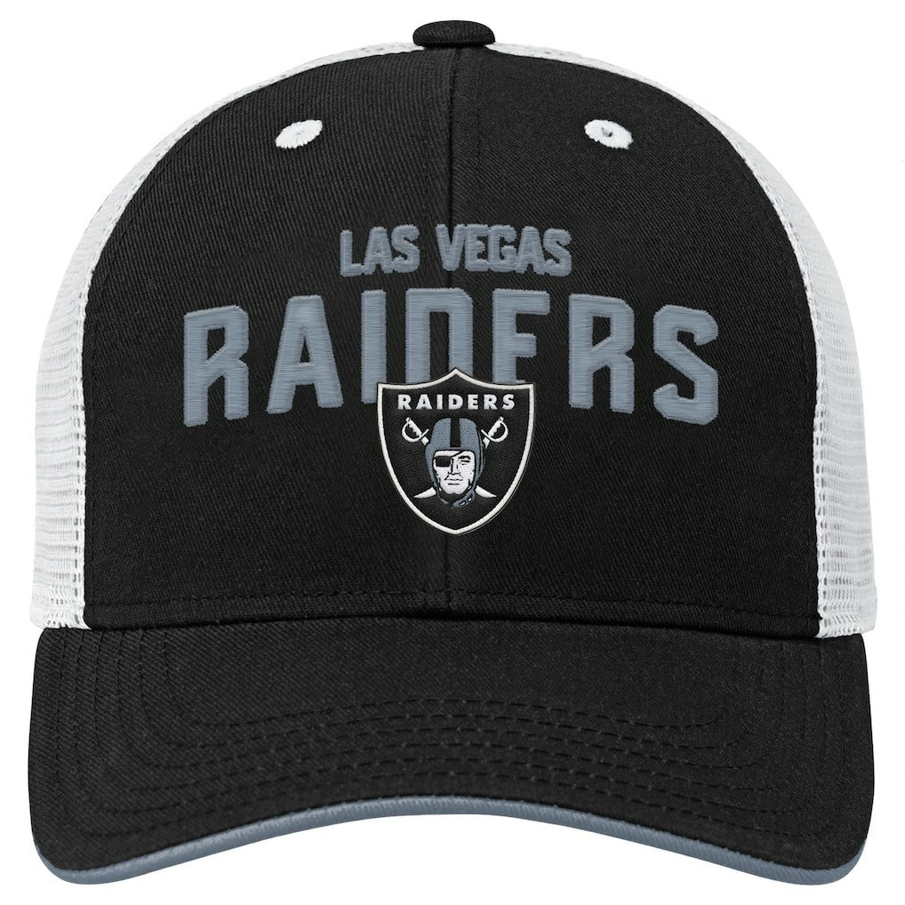 NFL Las Vegas Raiders Outerstuff Youth Core Lockup Trucker Adjustable Hat