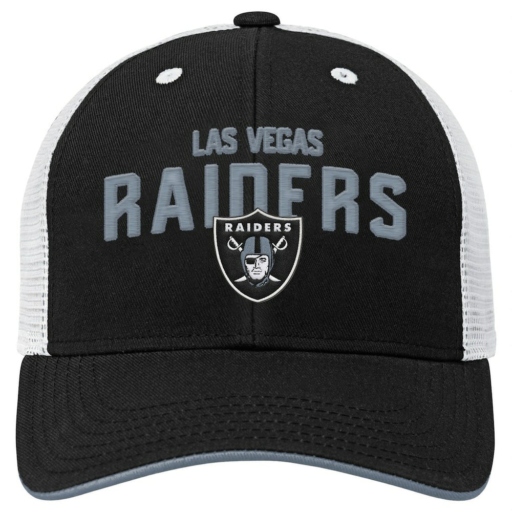NFL Las Vegas Raiders Outerstuff Youth Core Lockup Trucker Adjustable Hat