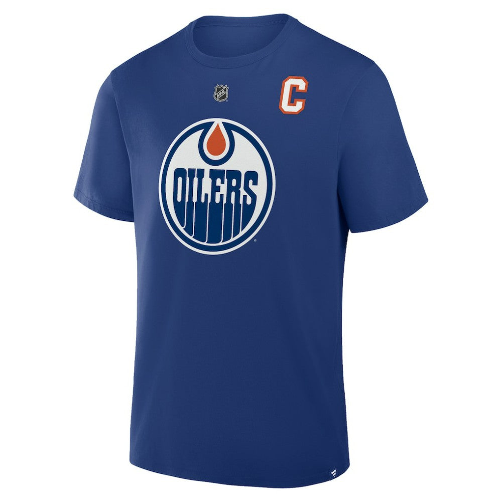 Connor McDavid Edmonton Oilers Fanatics Authentic Stack Name & Number T-Shirt