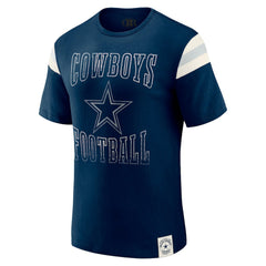 NFL Dallas Cowboys Darius Rucker Collection Distressed Throwback Shoulder Stripe T-Shirt