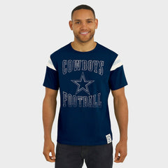 NFL Dallas Cowboys Darius Rucker Collection Distressed Throwback Shoulder Stripe T-Shirt