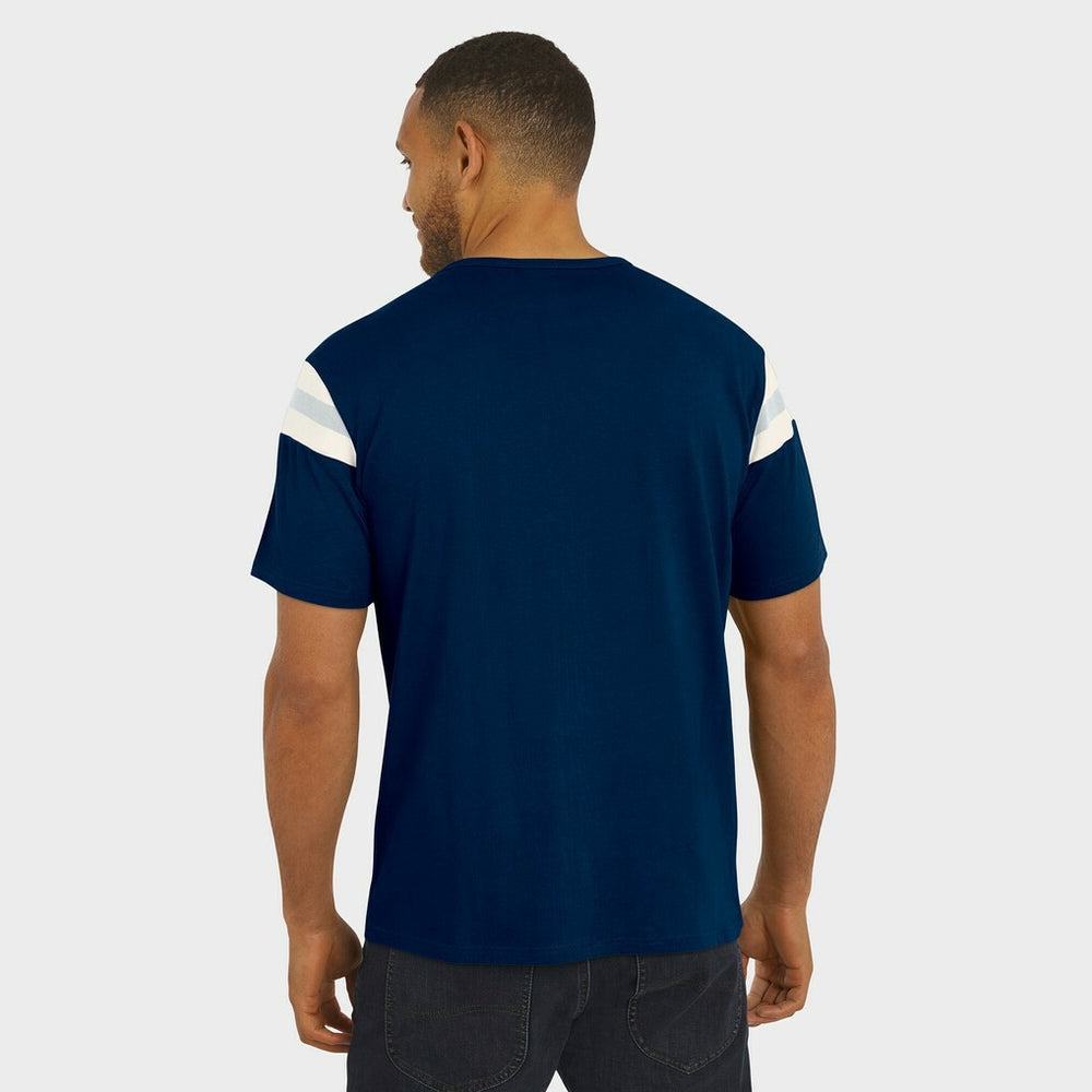 NFL Dallas Cowboys Darius Rucker Collection Distressed Throwback Shoulder Stripe T-Shirt