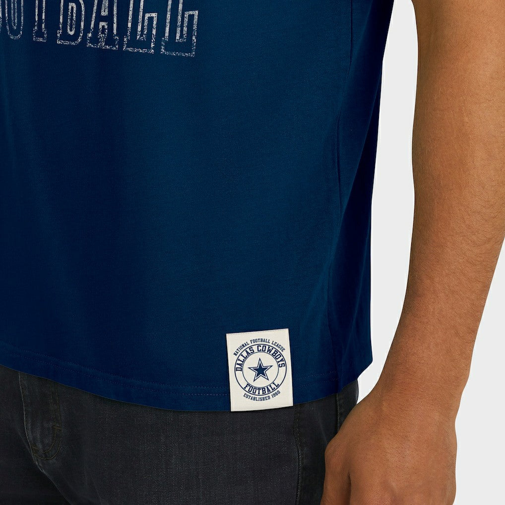 NFL Dallas Cowboys Darius Rucker Collection Distressed Throwback Shoulder Stripe T-Shirt