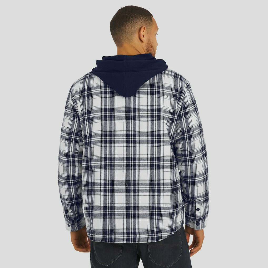NFL Dallas Cowboys Darius Rucker Collection Plaid Flannel Quilted Full-Snap Hooded Shacket
