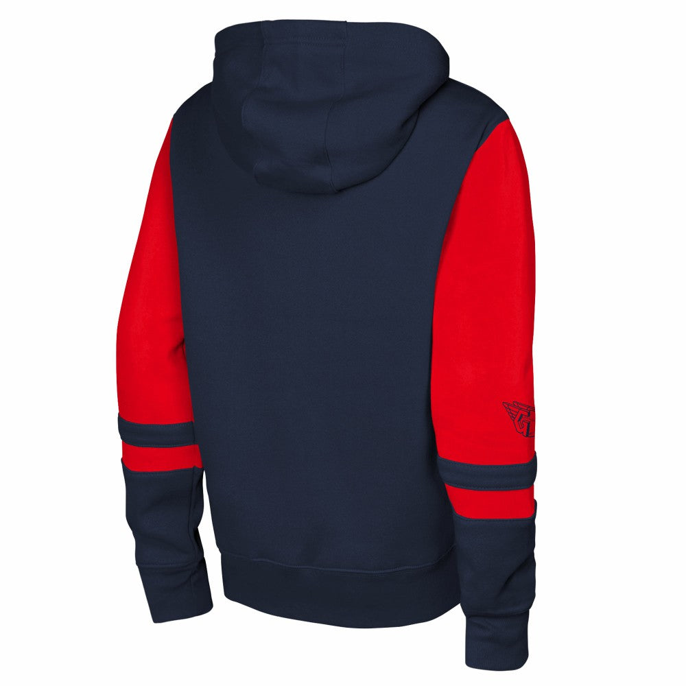 Cleveland Guardians Outerstuff Youth Stadium Colorblock Full-Zip Hoodie - Navy