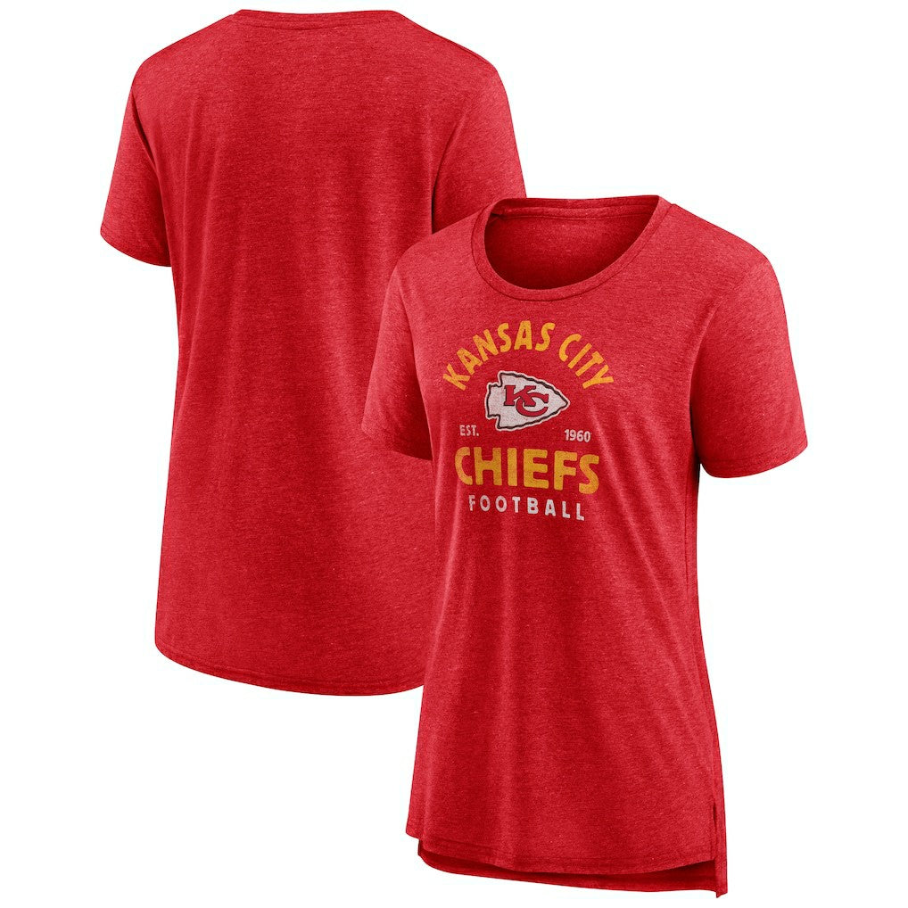 NFL Kansas City Chiefs Women's Vintage Arch Tri-Blend T-Shirt