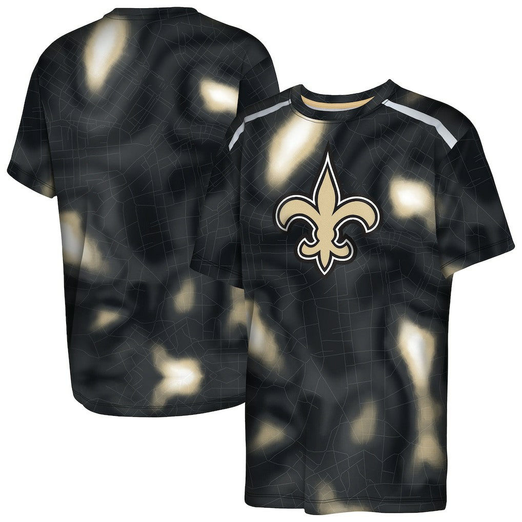NFL New Orleans Saints Outerstuff Youth End Zone Dri-Tek T-Shirt