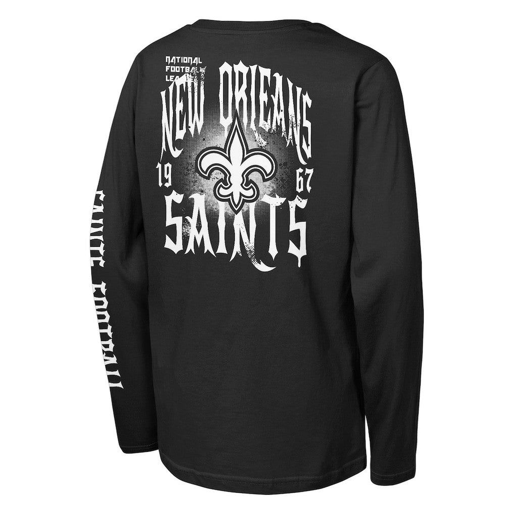 NFL New Orleans Saints Outerstuff Youth Rumble Long Sleeve T-Shirt
