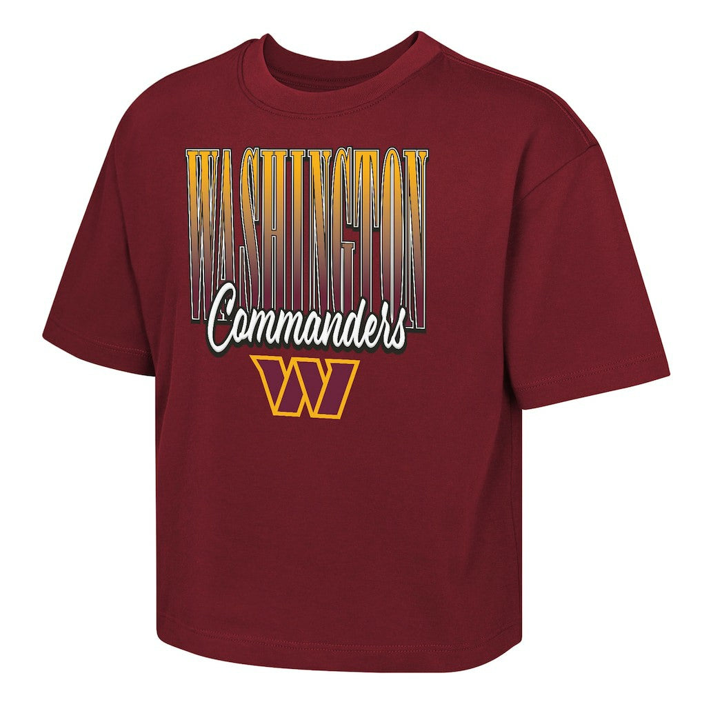 NFL Washington Commanders Outerstuff Girls Youth Big City Boxy T-Shirt