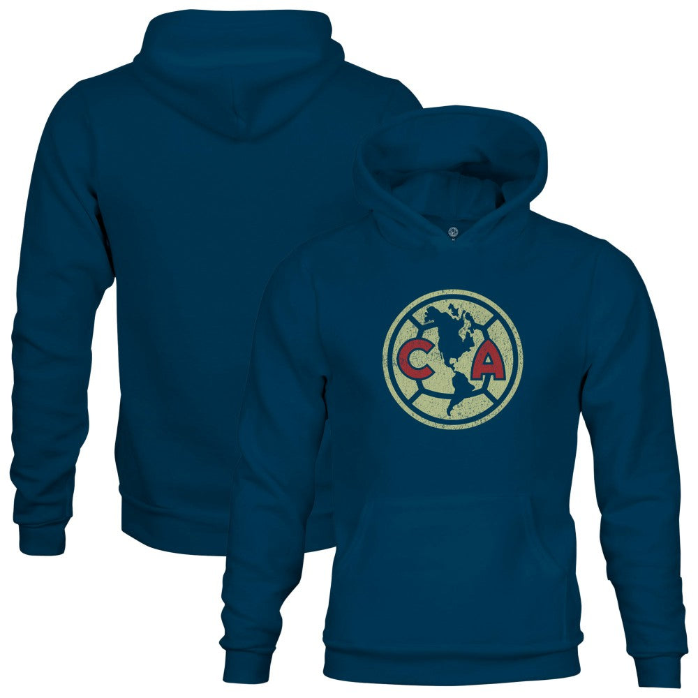 Club America 1863FC Youth Color Badge Fleece Pullover Hoodie / Soccer On sale