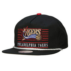 Philadelphia 76ers Ascend Deadstock Snapback Hat - Black | Mitchell & Ness shop