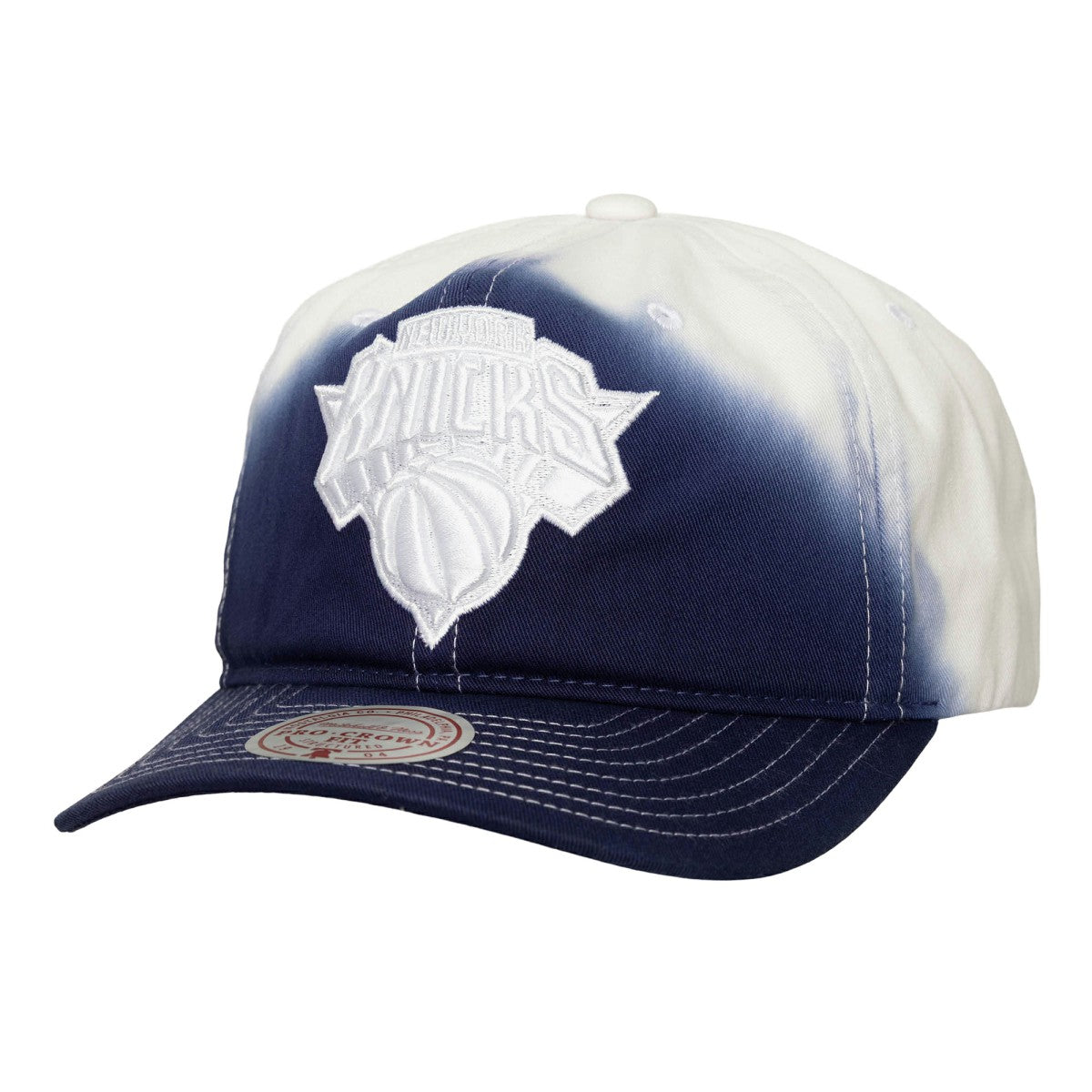 New York Knicks Dip Dye Pro Crown Adjustable Hat - Royal/White | Mitchell & Ness for sale