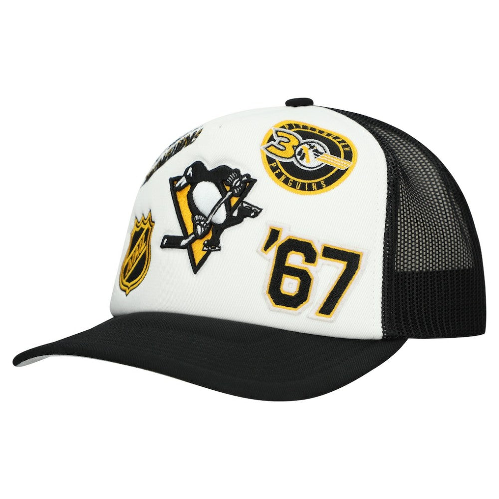 Pittsburgh Penguins Mitchell & Ness Gridlock Trucker Adjustable Hat