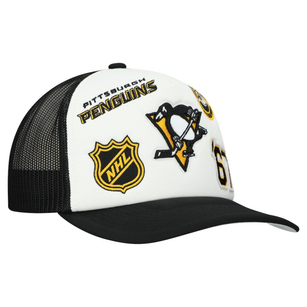 Pittsburgh Penguins Mitchell & Ness Gridlock Trucker Adjustable Hat