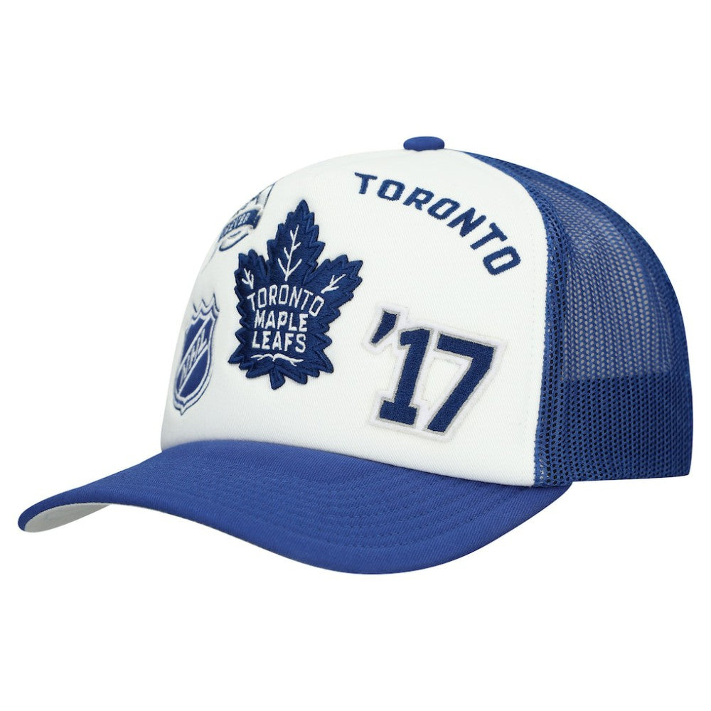 Toronto Maple Leafs Mitchell & Ness Gridlock Trucker Adjustable Hat
