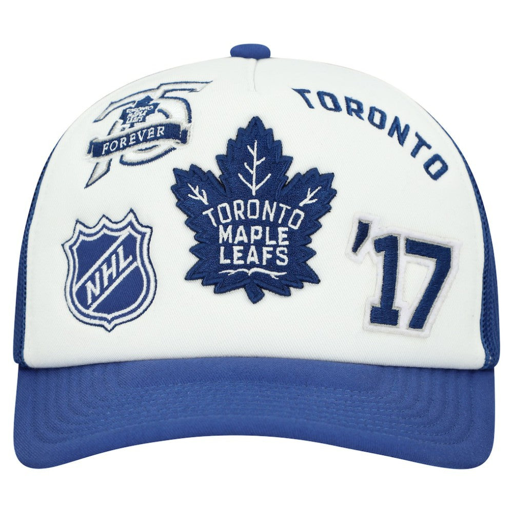 Toronto Maple Leafs Mitchell & Ness Gridlock Trucker Adjustable Hat