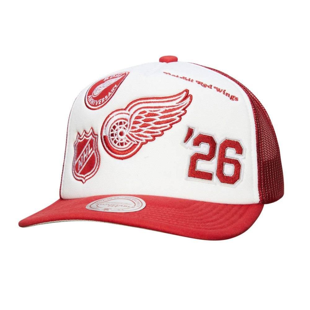 Detroit Red Wings Mitchell & Ness Gridlock Trucker Adjustable Hat