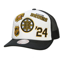Boston Bruins Mitchell & Ness Gridlock Trucker Adjustable Hat