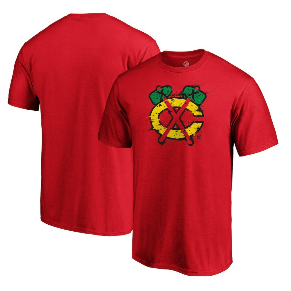 Chicago Blackhawks Splatter Logo T-Shirt