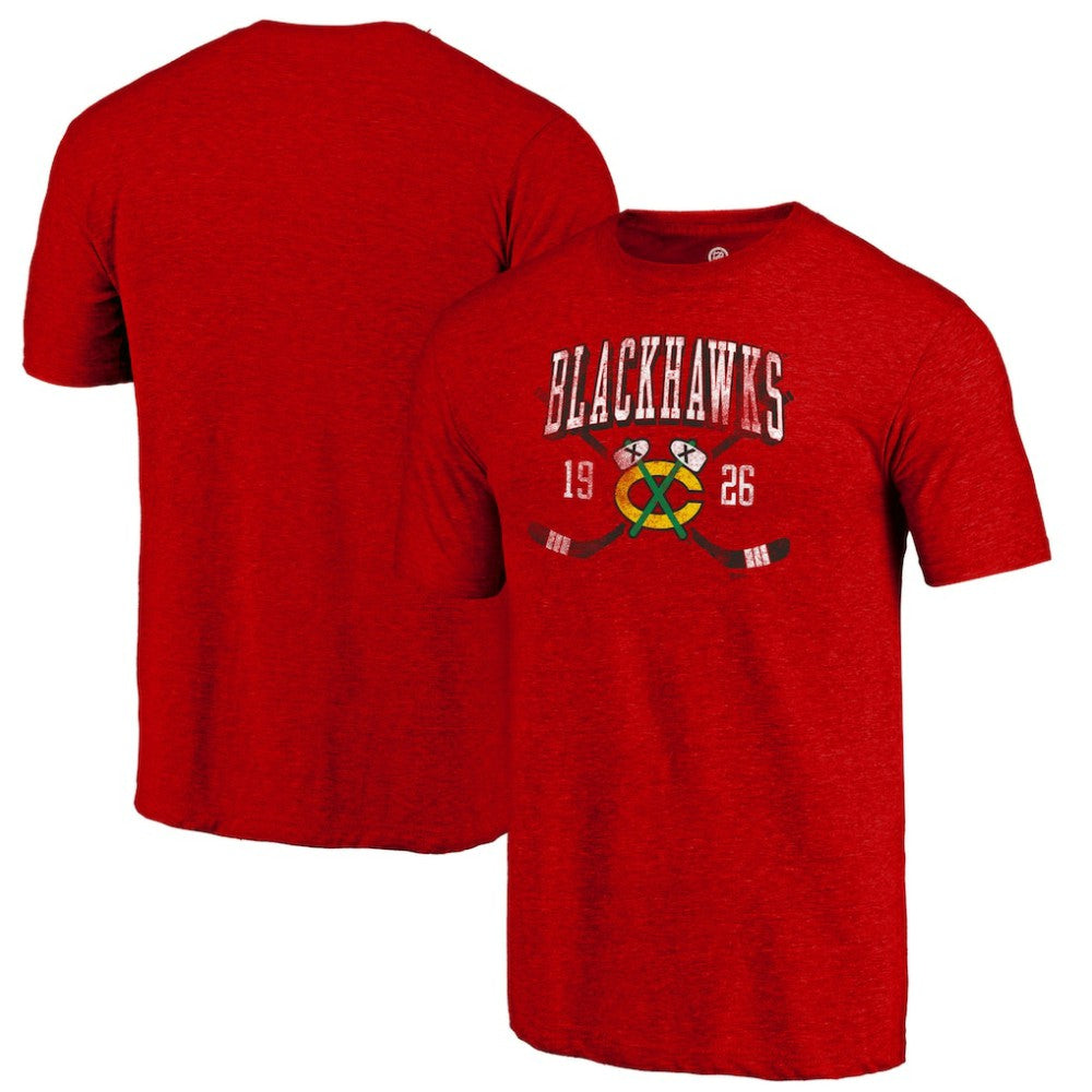 Chicago Blackhawks Line Shift Tri-Blend T-Shirt