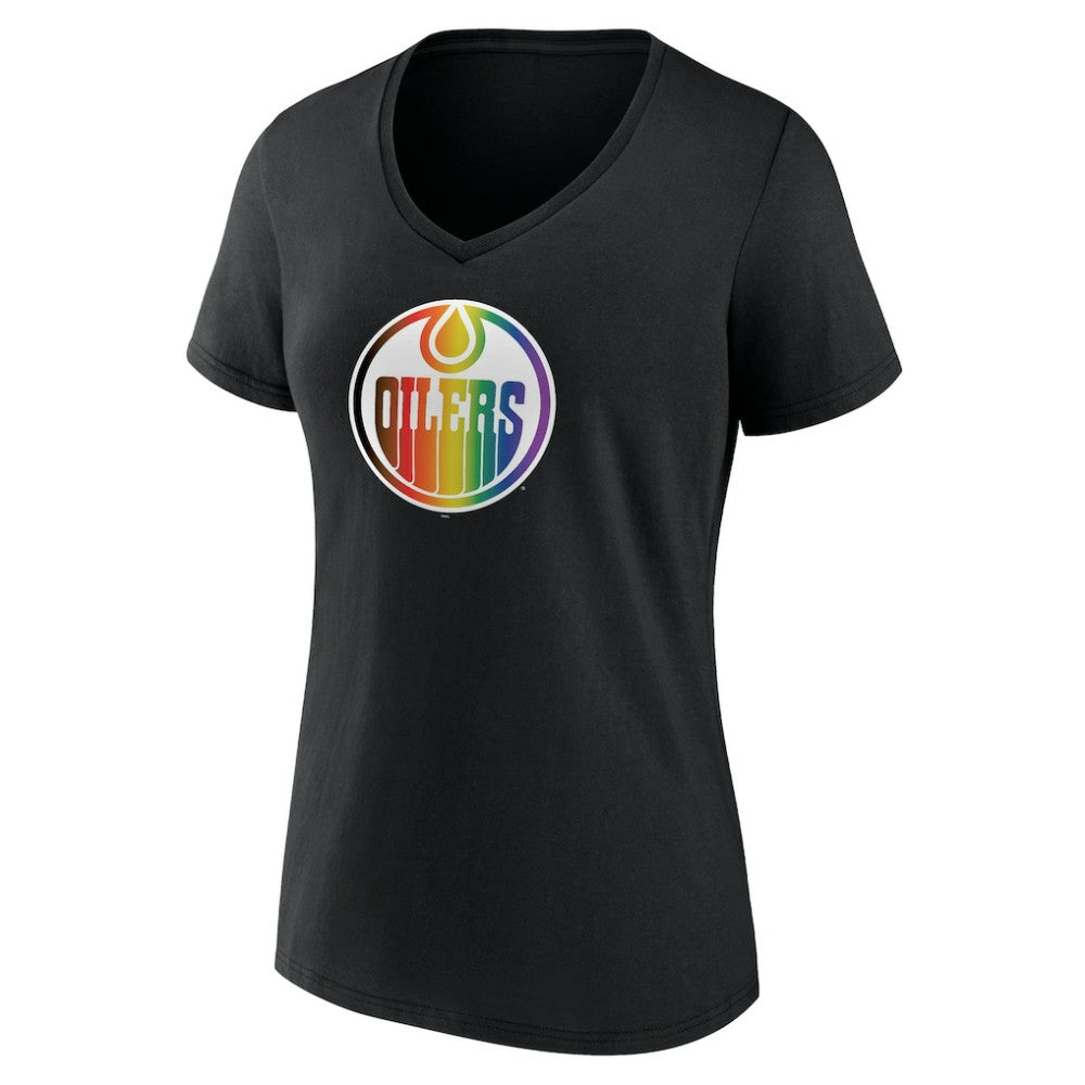 Edmonton Oilers Women's Team Pride V-Neck T-Shirt