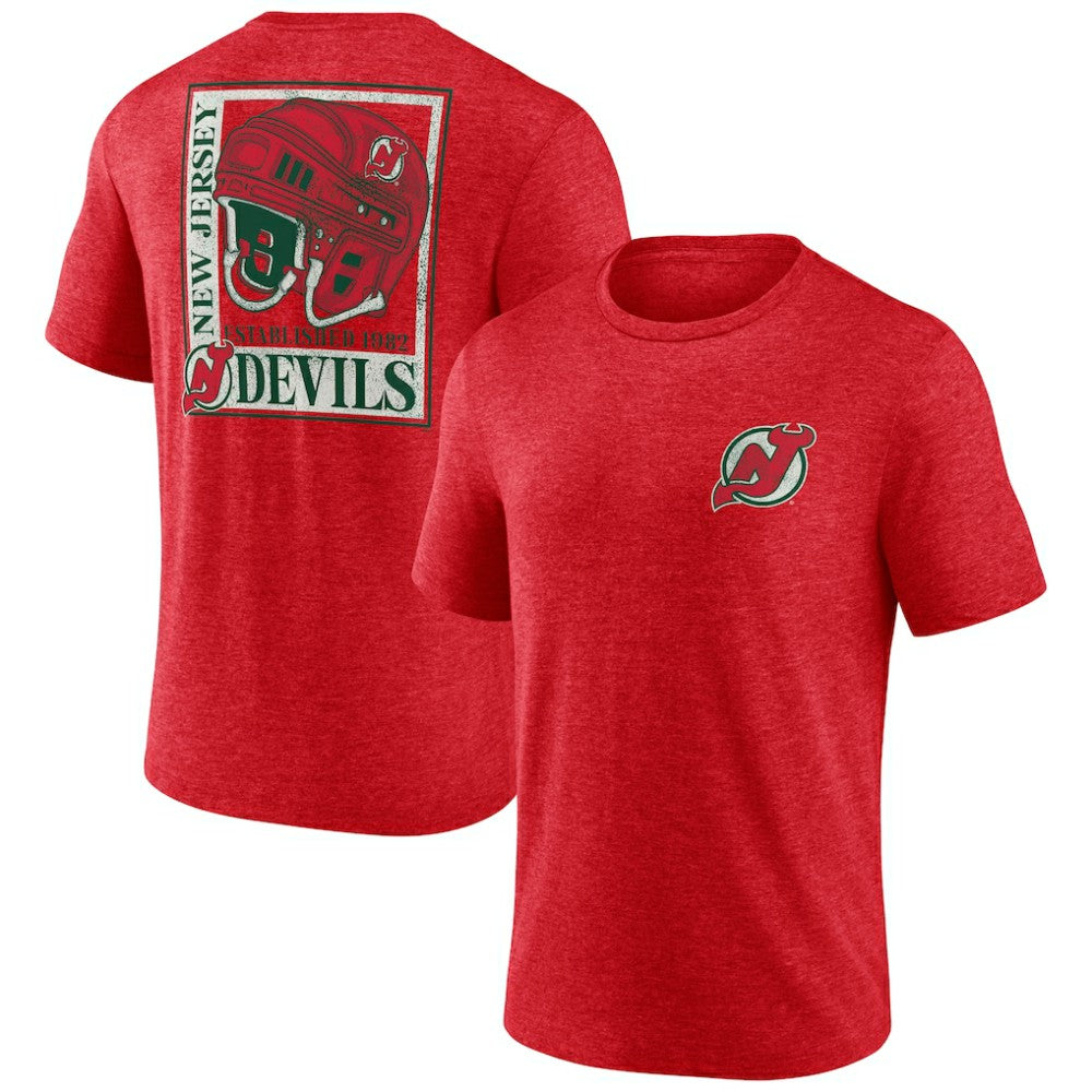 New Jersey Devils Earnest Will Tri-Blend T-Shirt
