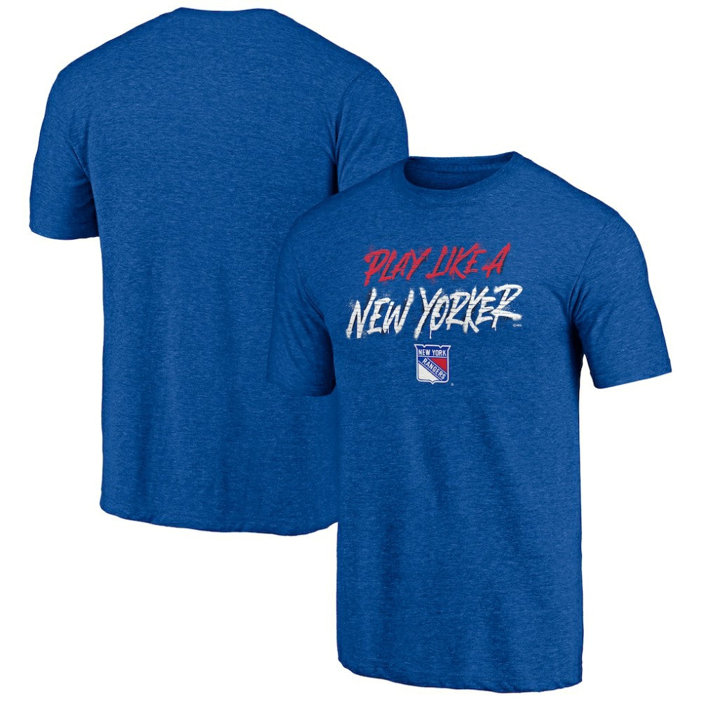 New York Rangers Shoot to Score Tri-Blend T-Shirt