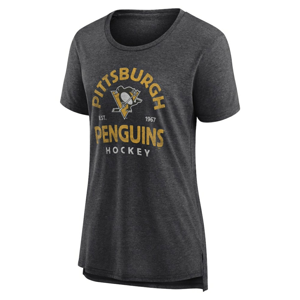 Pittsburgh Penguins Women's Vintage Arch Tri-Blend T-Shirt