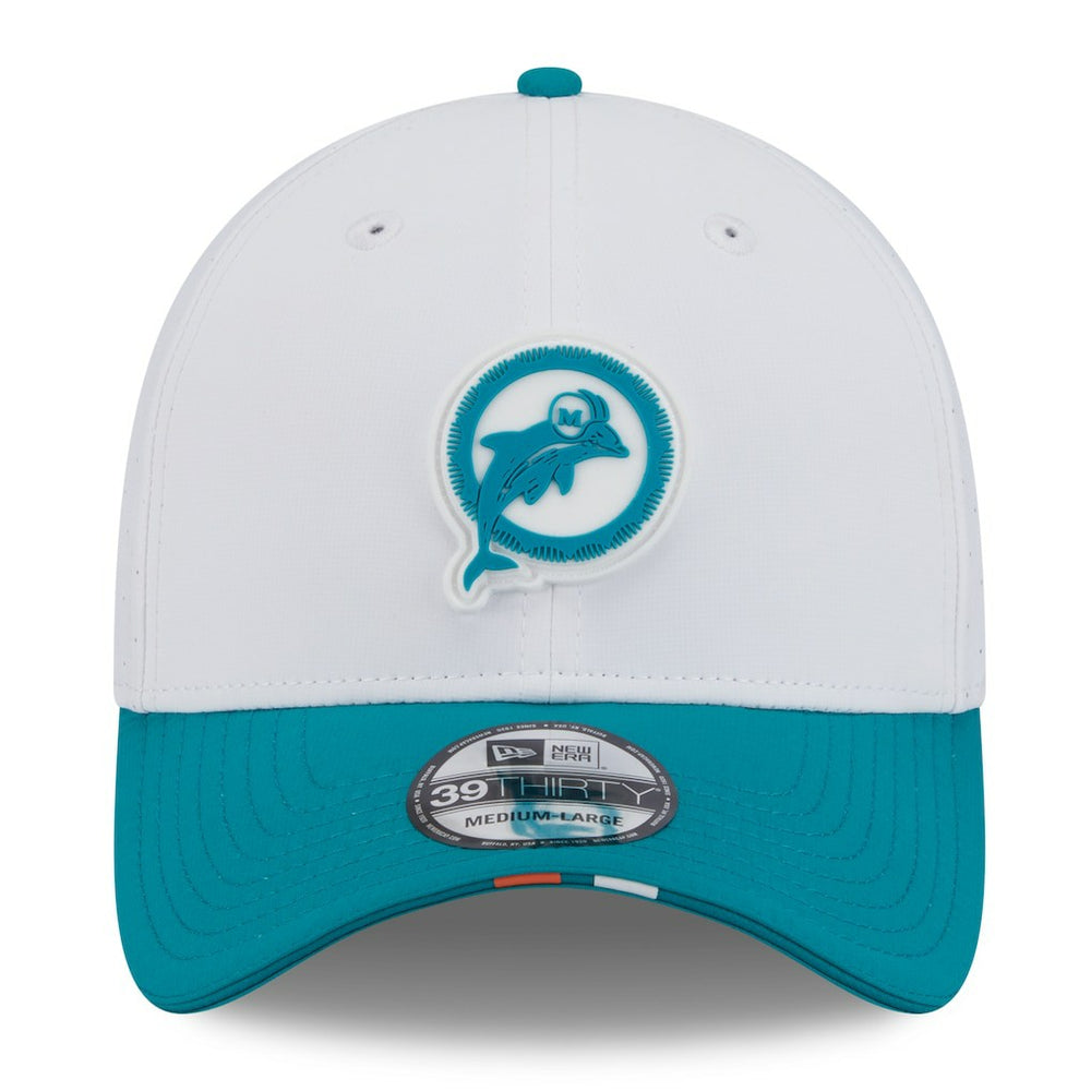 NFL Miami Dolphins 2025 NFL Training Camp Throwback Logo 39THIRTY Flex Hat