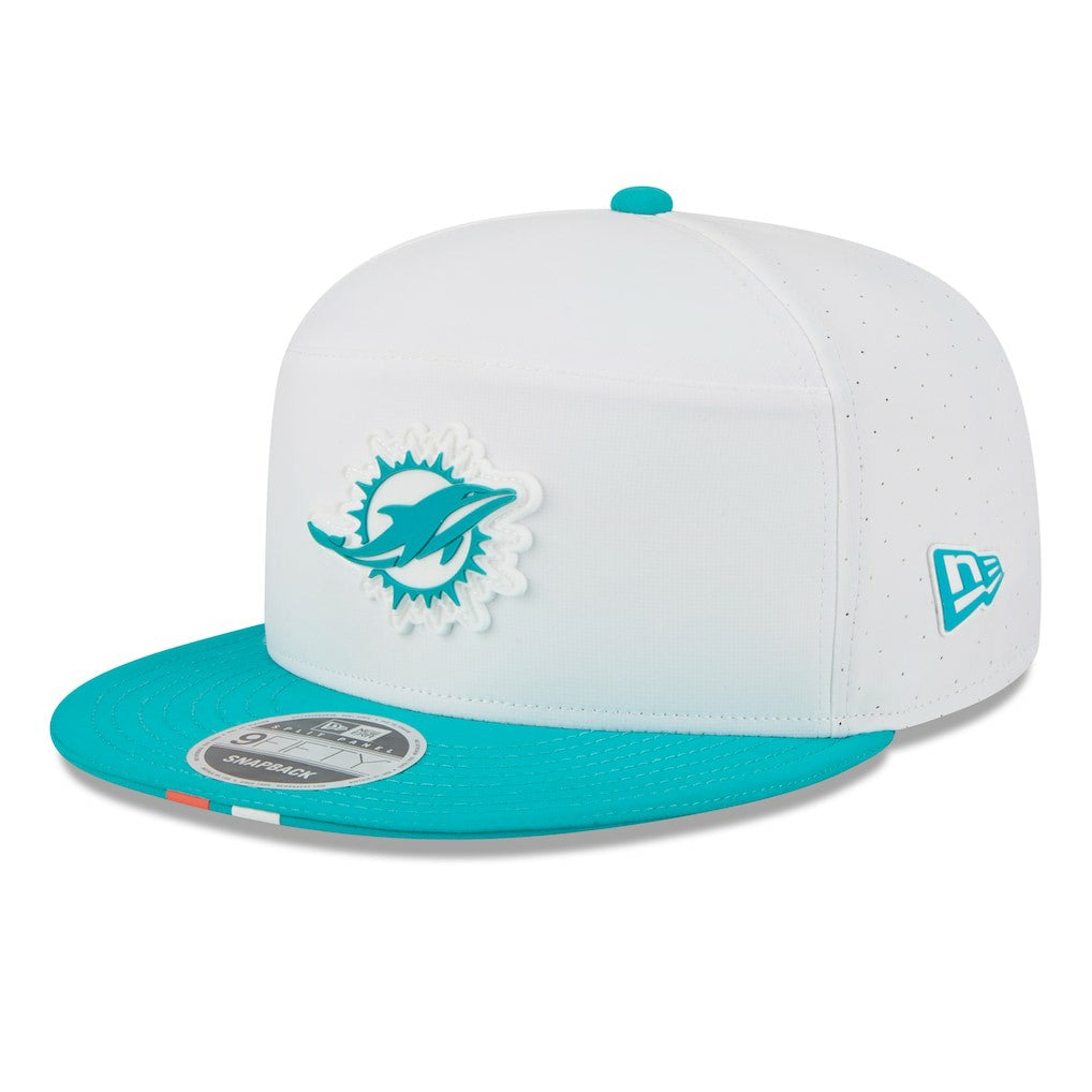 NFL Miami Dolphins 2025 NFL Training Camp Split Panel 9FIFTY Snapback Hat