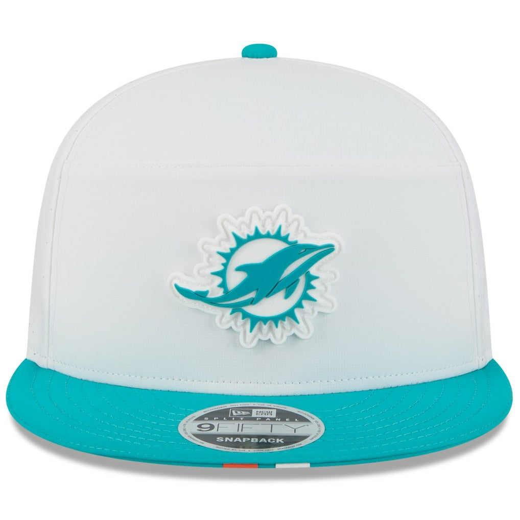 NFL Miami Dolphins 2025 NFL Training Camp Split Panel 9FIFTY Snapback Hat