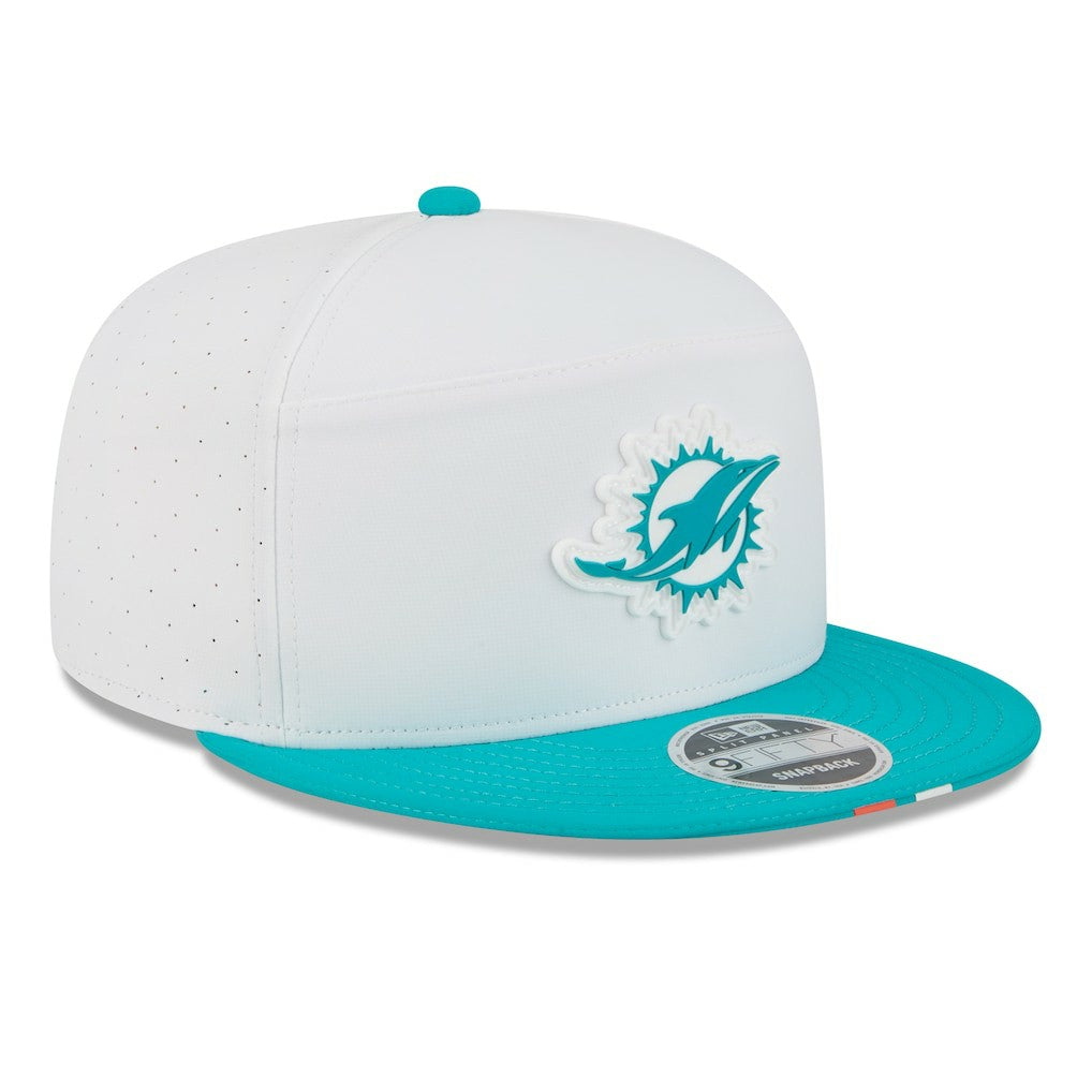 NFL Miami Dolphins 2025 NFL Training Camp Split Panel 9FIFTY Snapback Hat