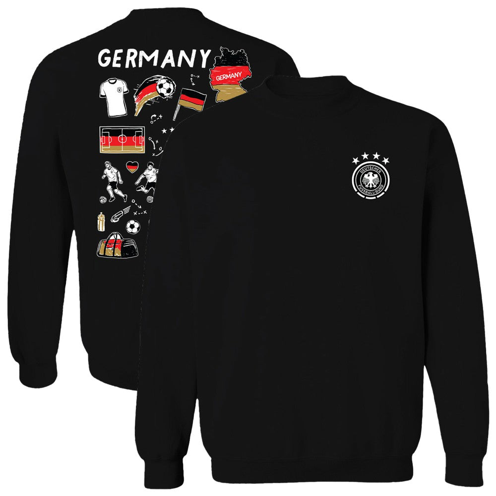 Germany National Team Vive La Fete Women's Impressions Artwork Pullover Sweatshirt / Soccer For sale