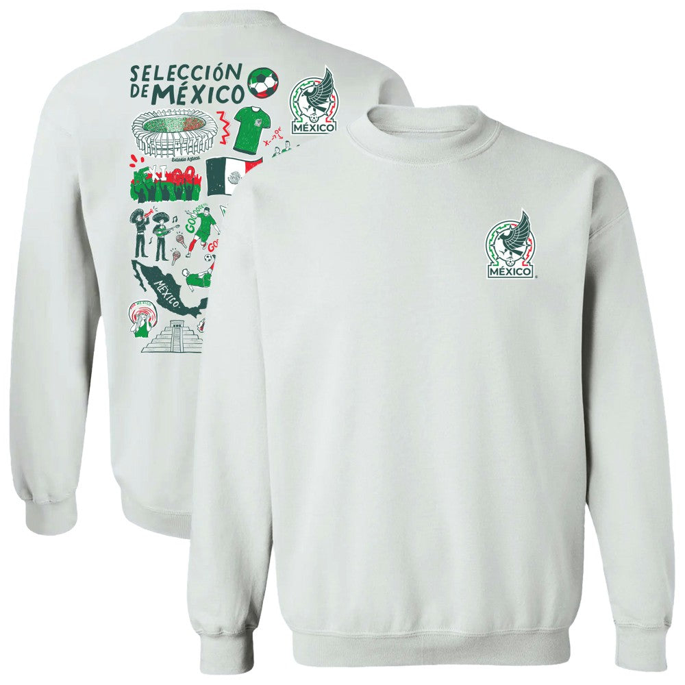 Mexico National Team Vive La Fete Women's Impressions Artwork Pullover Sweatshirt / Soccer Sale