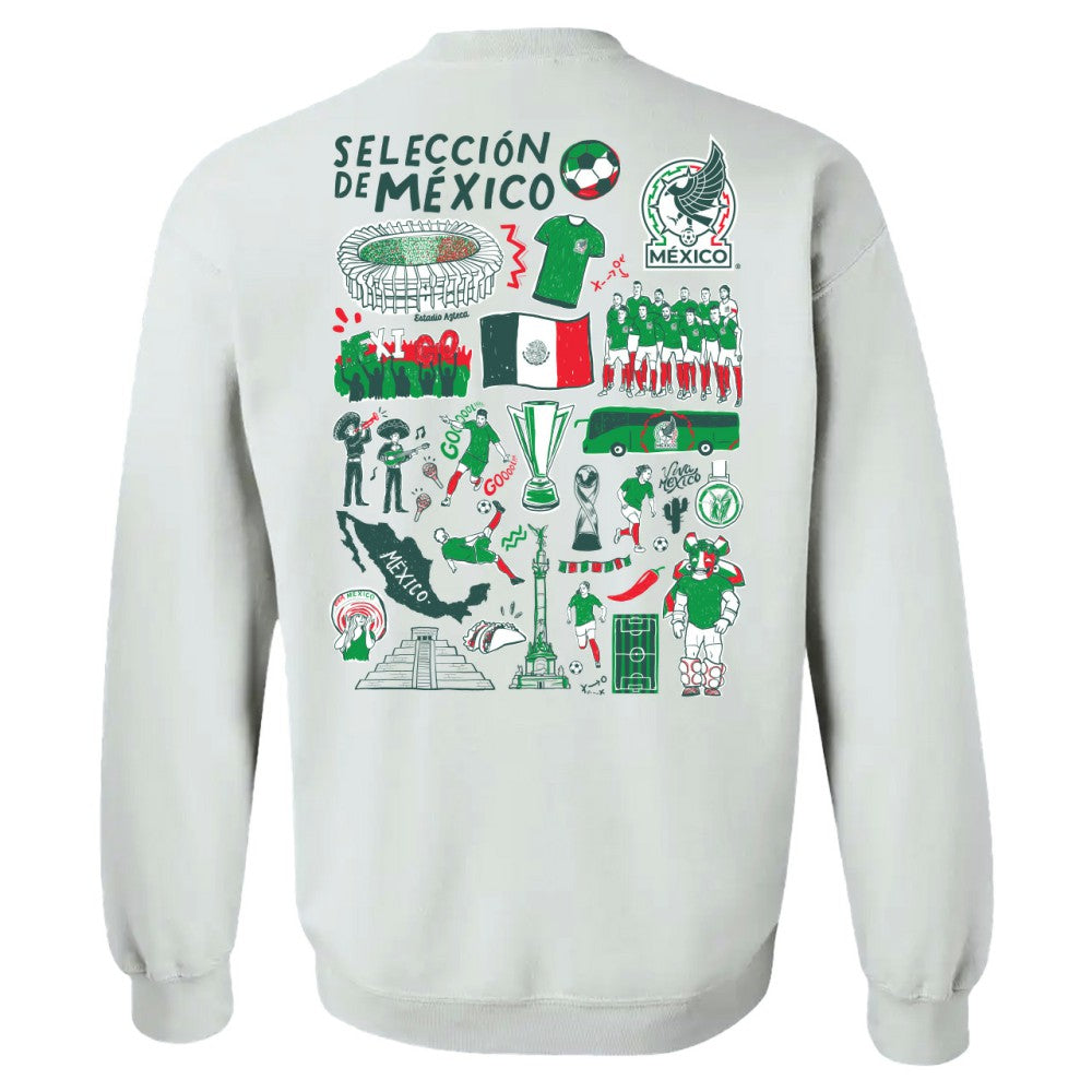 Mexico National Team Vive La Fete Women's Impressions Artwork Pullover Sweatshirt / Soccer Sale