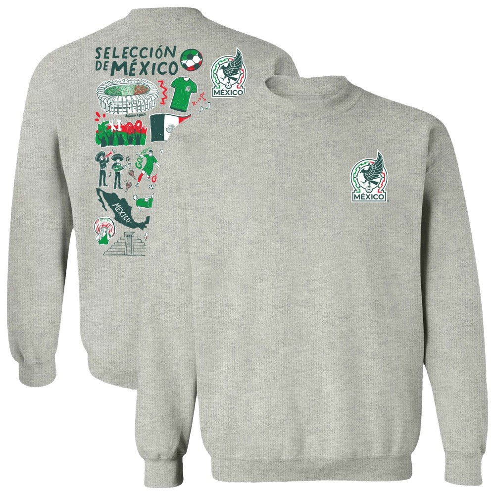 Mexico National Team Vive La Fete Women's Impressions Artwork Pullover Sweatshirt / Soccer Sale