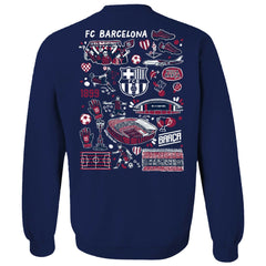 Barcelona Vive La Fete Women's Impressions Artwork Pullover Sweatshirt / Soccer Online