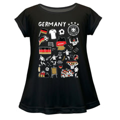 Germany National Team Vive La Fete Girls Youth Impressions Artwork A-Line Top / Soccer New