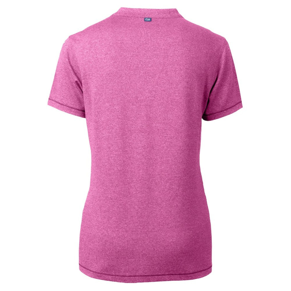 Detroit Tigers Cutter & Buck Forge Heathered Stretch Blade Top - Light Pink