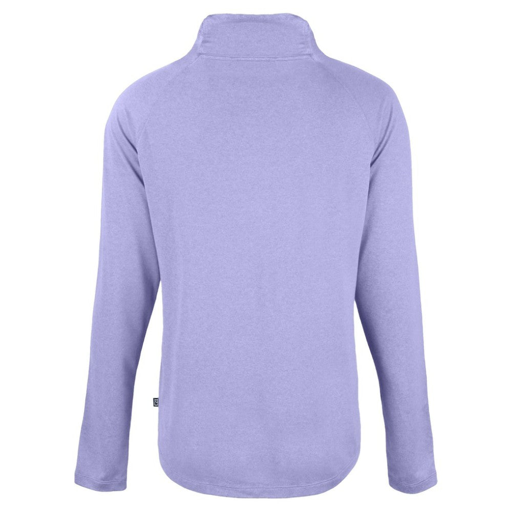 Minnesota Twins Cutter & Buck Women's Coastline Epic Comfort Eco Recycled Funnel Neck Pullover Top - Lavender