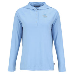 Philadelphia Phillies Cutter & Buck Women's Coastline Epic Comfort Eco Recycled Long Sleeve Hoodie T-Shirt - Powder Blue