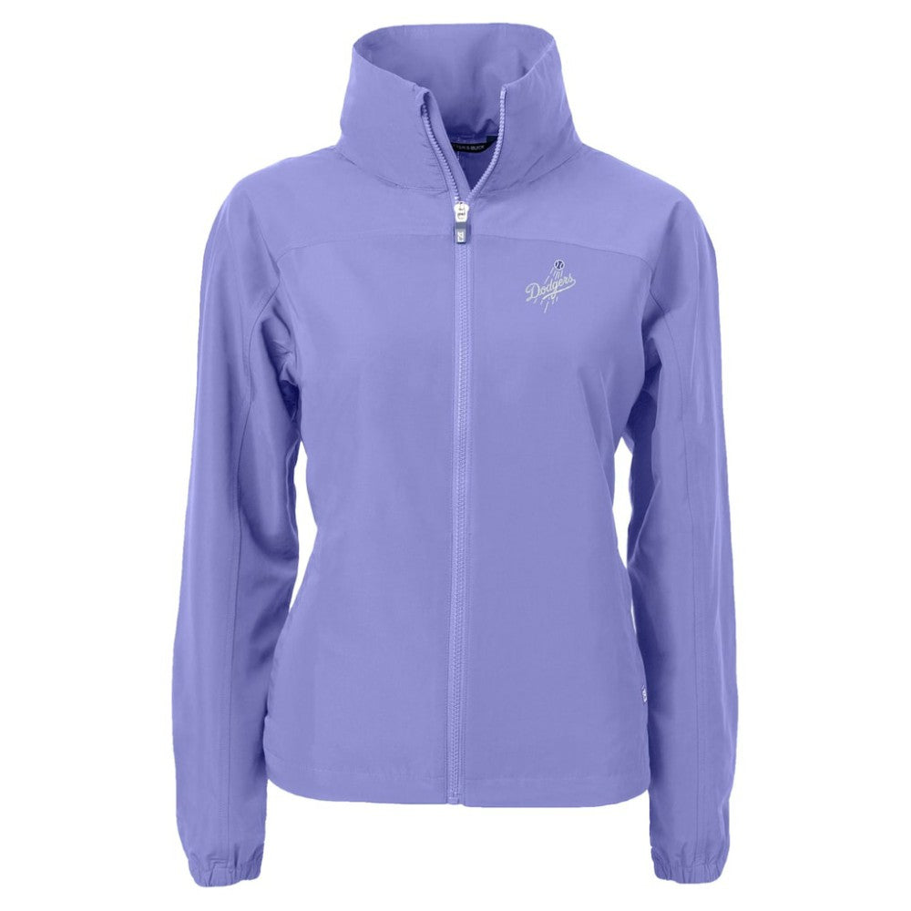 Los Angeles Dodgers Cutter & Buck Women's Charter Eco Recycled Full-Zip Jacket - Lavender