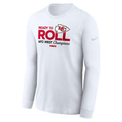 NFL Kansas City Chiefs 2024 AFC West Division Champions Locker Room Trophy Collection Long Sleeve T-Shirt