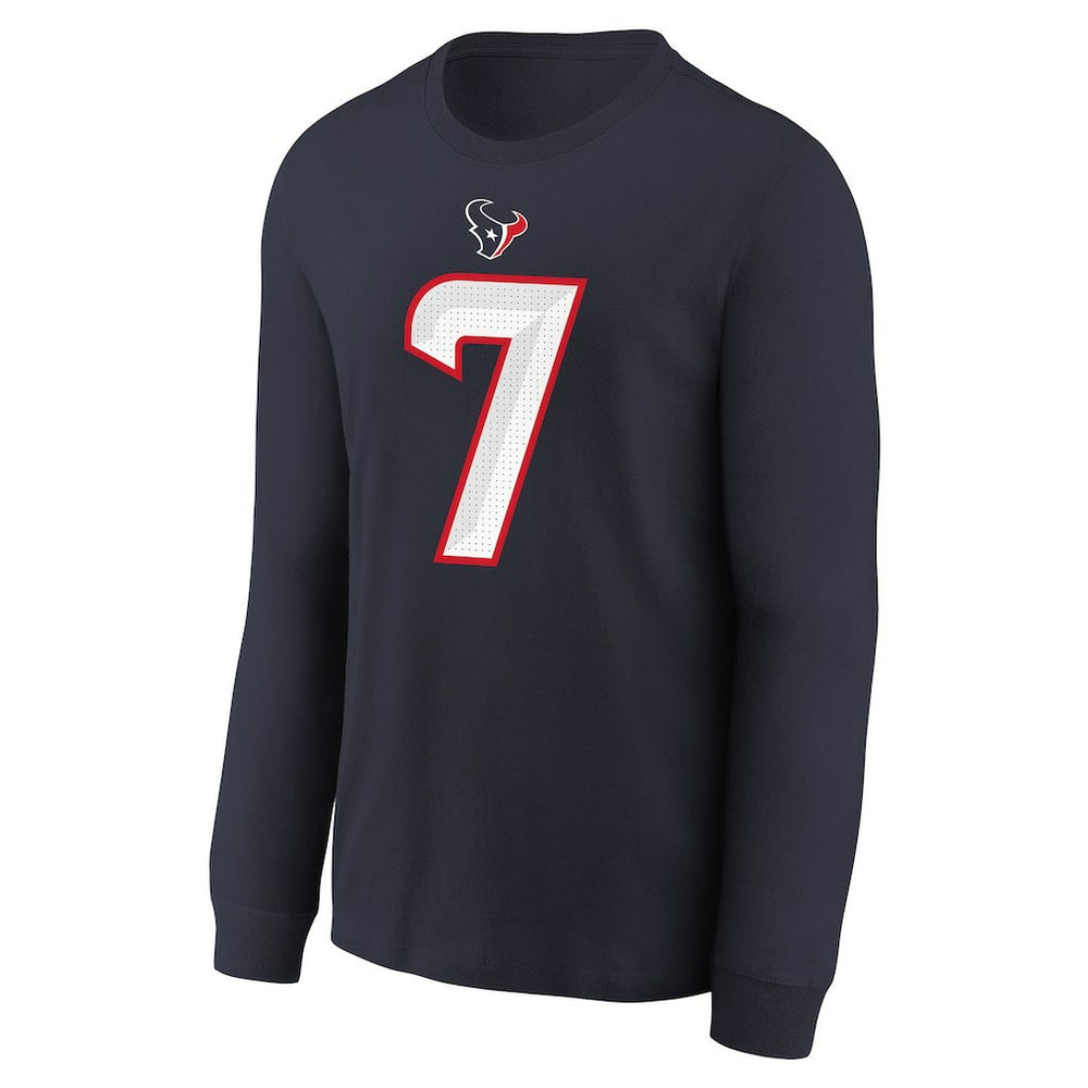 NFL Houston Texans C.J. Stroud  Youth Player Name & Number Long Sleeve T-Shirt