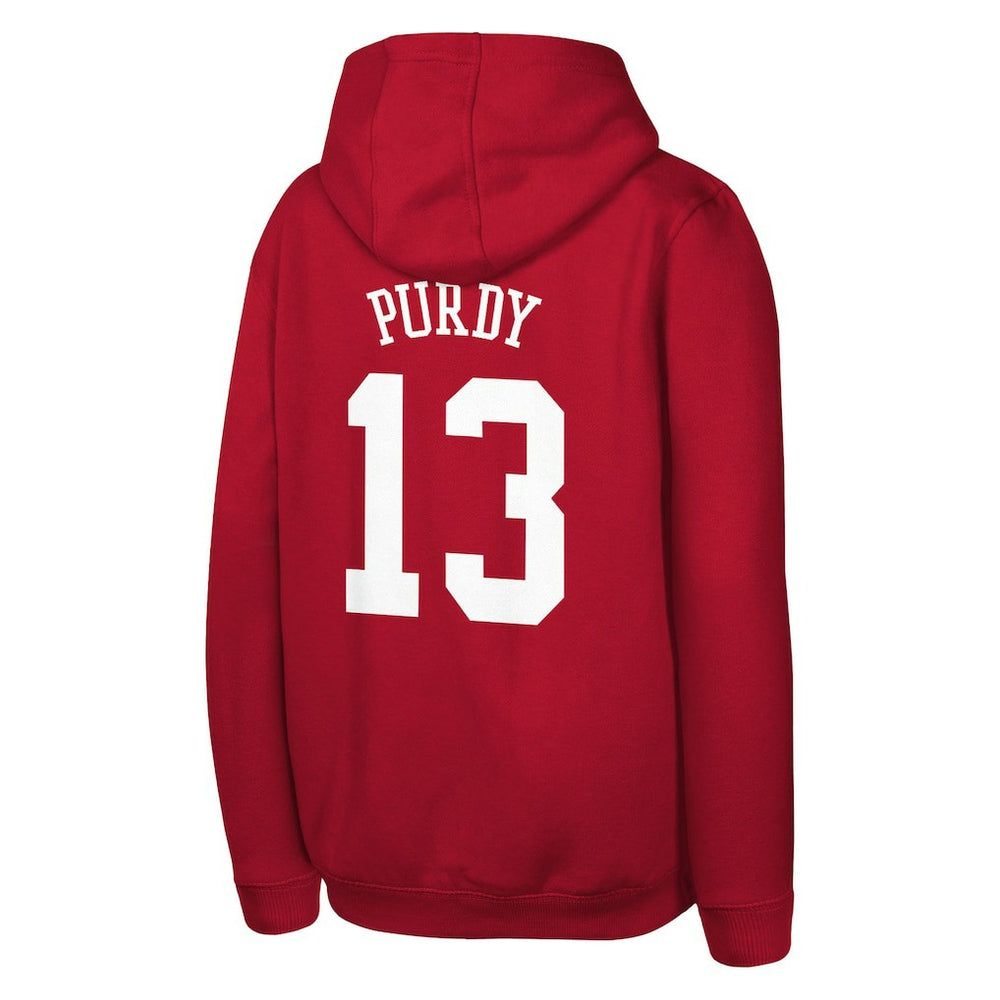 NFL San Francisco 49ers Brock Purdy  Outerstuff Mainliner Player Name & Number Hoodie